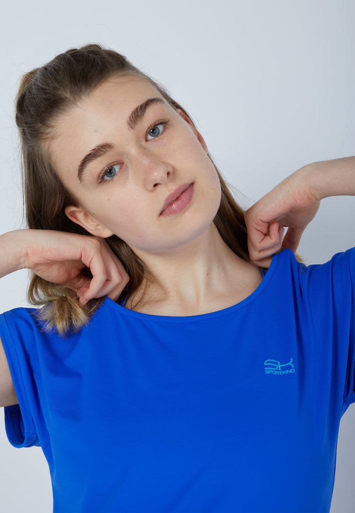 Mädchen & Damen und Gender Tennis Loose Fit Shirt kobaltblau von SPORTKIND