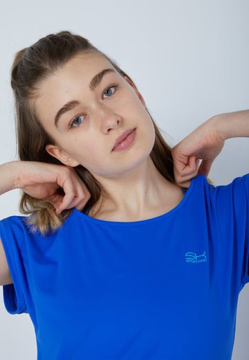 Mädchen & Damen und Gender Tennis Loose Fit Shirt, kobaltblau von SPORTKIND
