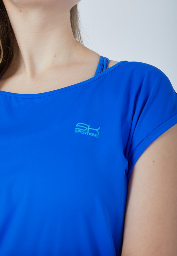 Mädchen & Damen und Gender Tennis Loose Fit Shirt, kobaltblau von SPORTKIND