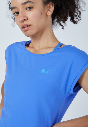 Mädchen & Damen und Gender Tennis Loose Fit Shirt, kornblumenblau von SPORTKIND