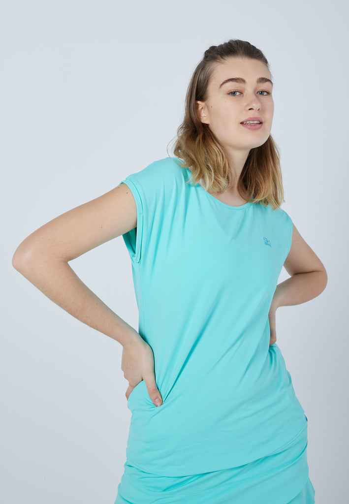 Mädchen & Damen und Gender Tennis Loose Fit Shirt, mint von SPORTKIND