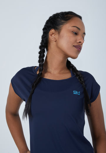 Mädchen & Damen und Gender Tennis Loose Fit Shirt, navy blau von SPORTKIND