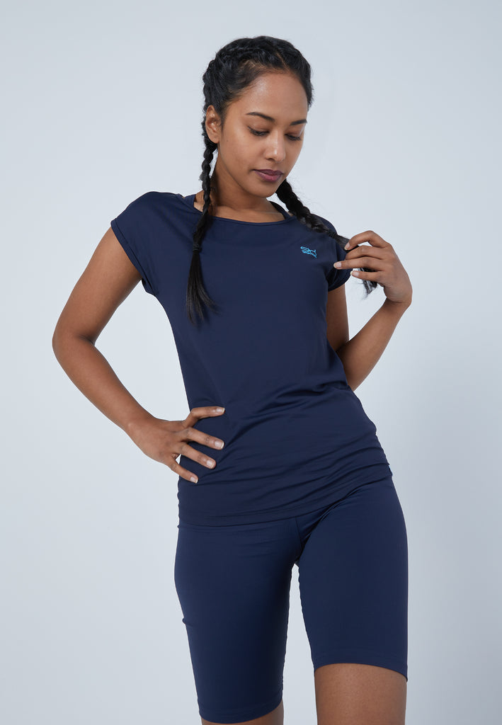 Mädchen & Damen und Gender Tennis Loose Fit Shirt, navy blau von SPORTKIND