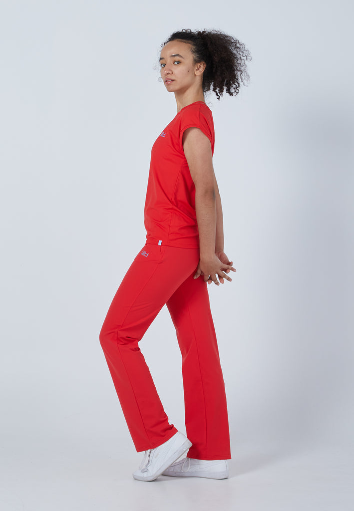 Mädchen & Damen und Gender Tennis Loose Fit Shirt, rot von SPORTKIND