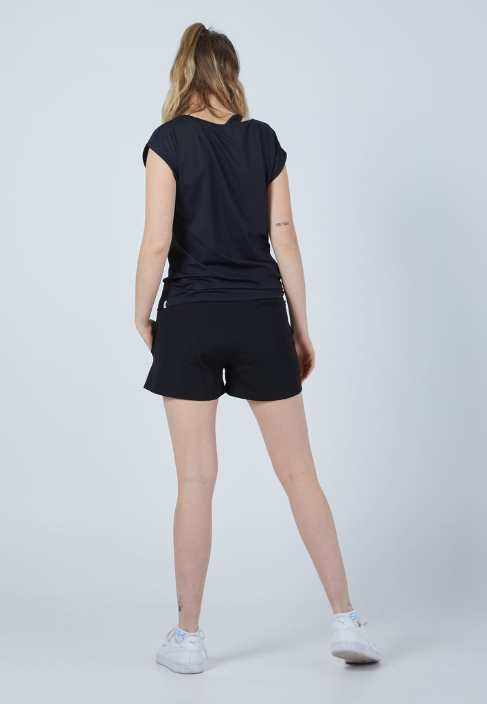 Mädchen & Damen und Gender Tennis Loose Fit Shirt, schwarz von SPORTKIND