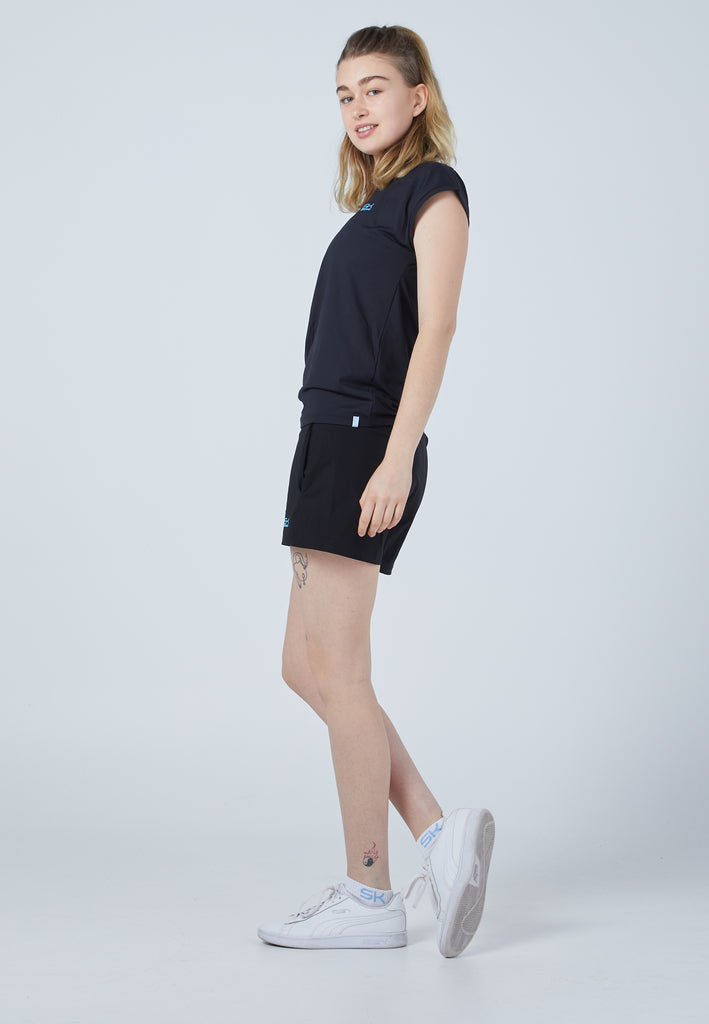 Mädchen & Damen und Gender Tennis Loose Fit Shirt, schwarz von SPORTKIND