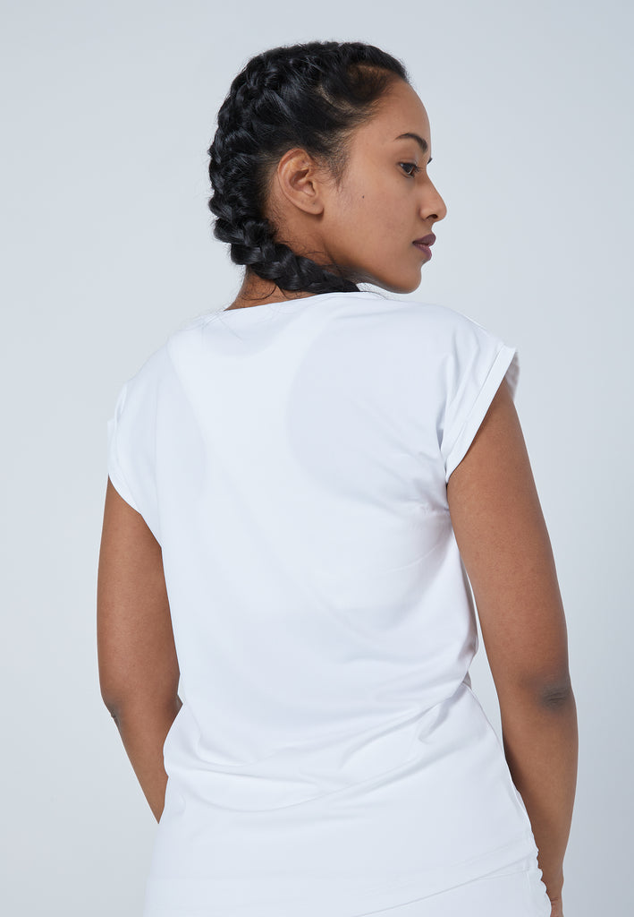 Mädchen & Damen und Gender Tennis Loose Fit Shirt, weiß von SPORTKIND