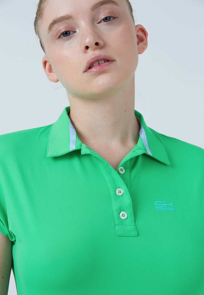 Mädchen & Damen und Gender Tennis Polo Shirt Loose-Fit, grün von SPORTKIND