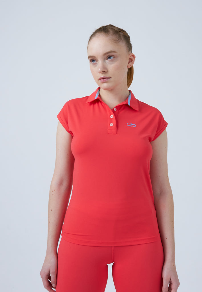 Mädchen & Damen und Gender Tennis Polo Shirt Loose-Fit, pfirsich von SPORTKIND