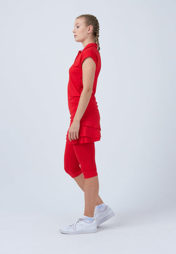 Mädchen & Damen und Gender Tennis Polo Shirt Loose-Fit, rot von SPORTKIND