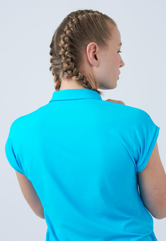 Mädchen & Damen und Gender Tennis Polo Shirt Loose-Fit, türkis von SPORTKIND