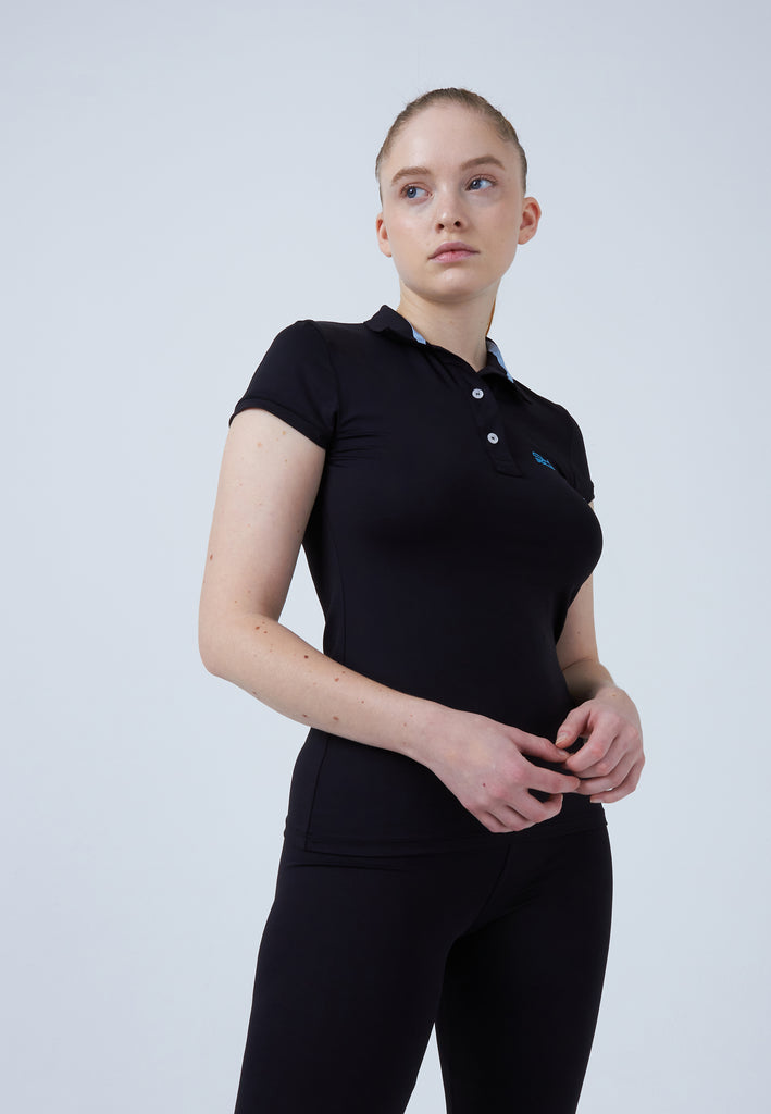 Mädchen & Damen und Gender Tennis Poloshirt Damen & Mädchen, schwarz von SPORTKIND