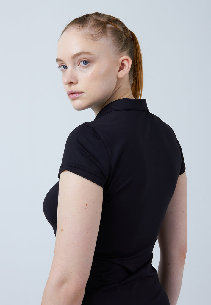 Mädchen & Damen und Gender Tennis Poloshirt Damen & Mädchen, schwarz von SPORTKIND