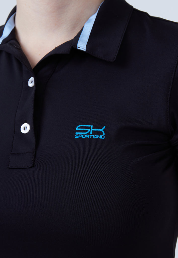 Mädchen & Damen und Gender Tennis Poloshirt Damen & Mädchen, schwarz von SPORTKIND