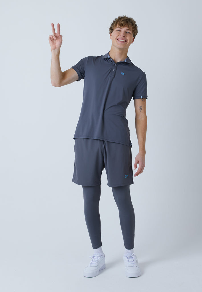 Jungen & Herren und Gender Tennis Poloshirt Herren & Jungen, grau von SPORTKIND