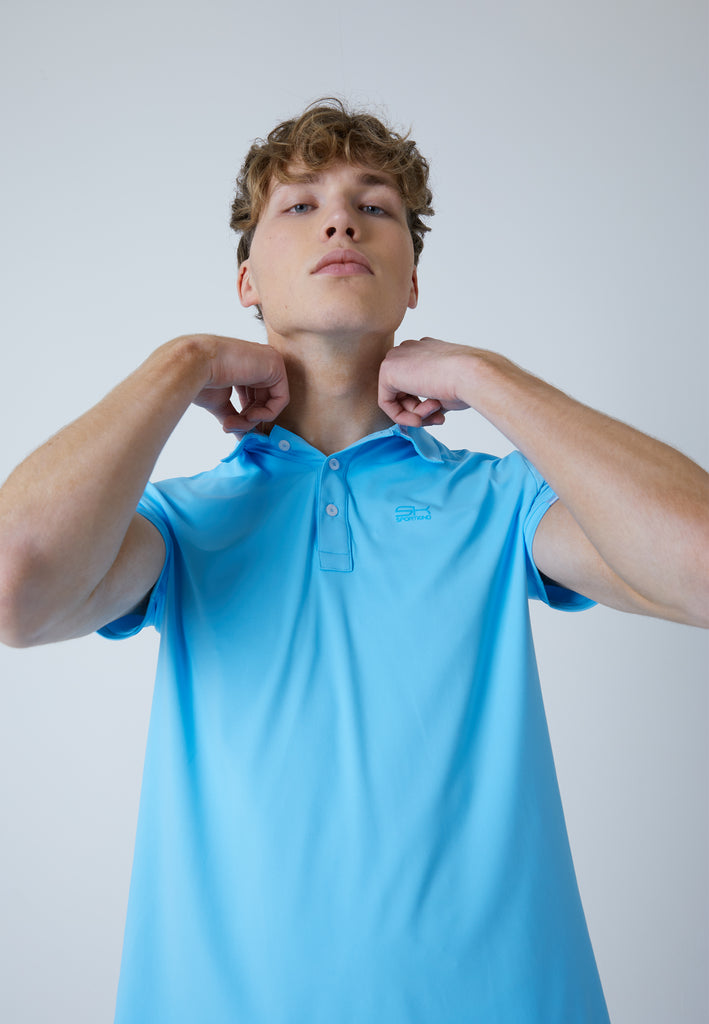 Jungen & Herren und Gender Tennis Poloshirt Herren & Jungen, hellblau von SPORTKIND
