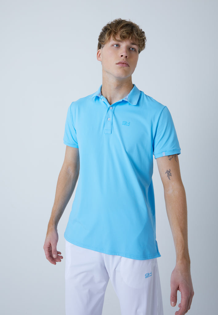 Jungen & Herren und Gender Tennis Poloshirt Herren & Jungen, hellblau von SPORTKIND