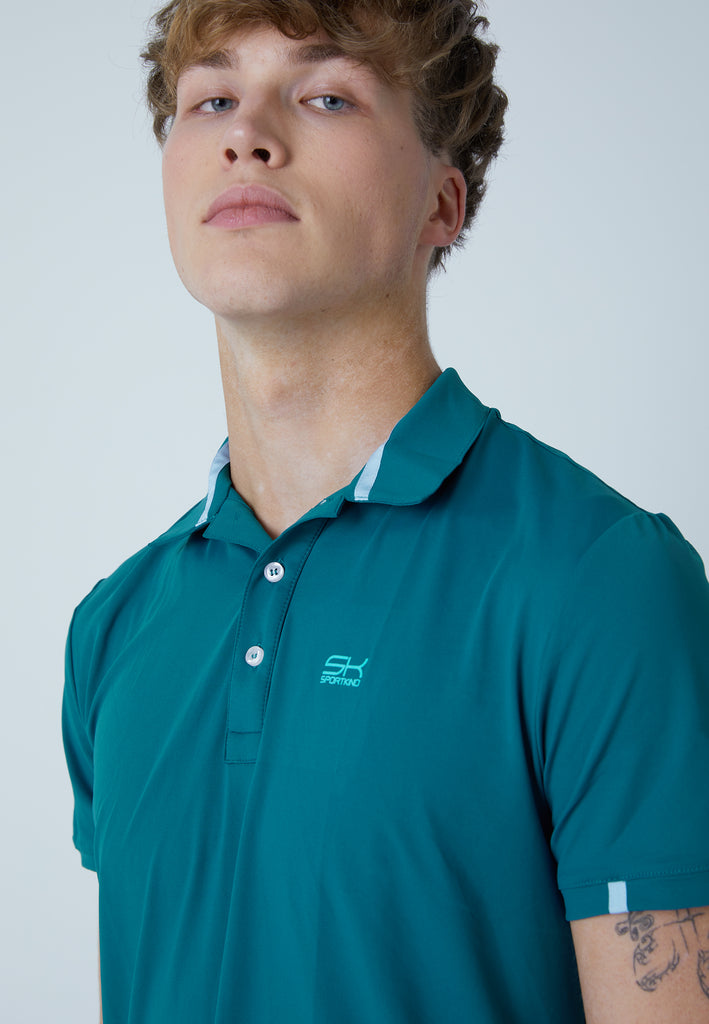 Jungen & Herren und Gender Tennis Poloshirt Herren & Jungen, petrol grün von SPORTKIND