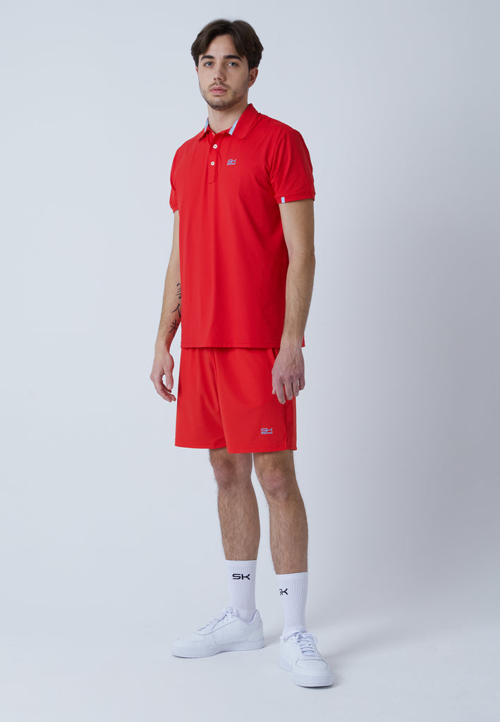 Jungen & Herren und Gender Tennis Poloshirt Herren & Jungen, rot von SPORTKIND