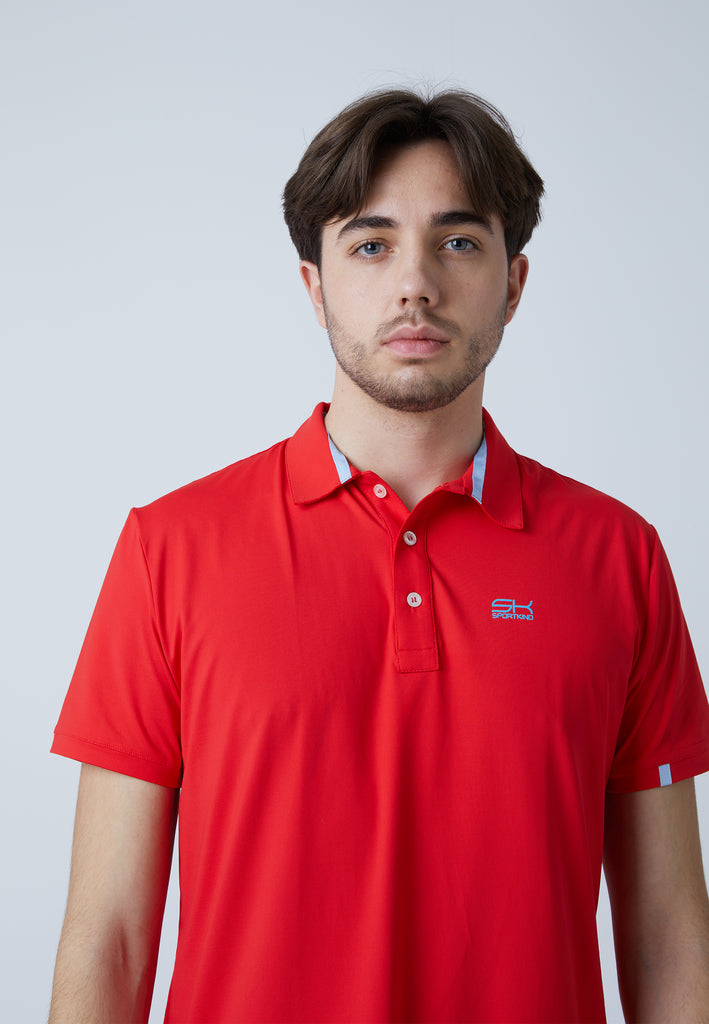 Jungen & Herren und Gender Tennis Poloshirt Herren & Jungen, rot von SPORTKIND