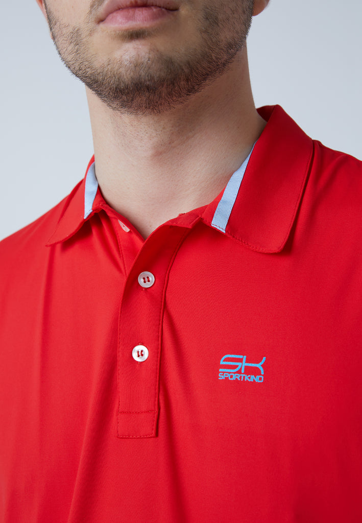 Jungen & Herren und Gender Tennis Poloshirt Herren & Jungen, rot von SPORTKIND