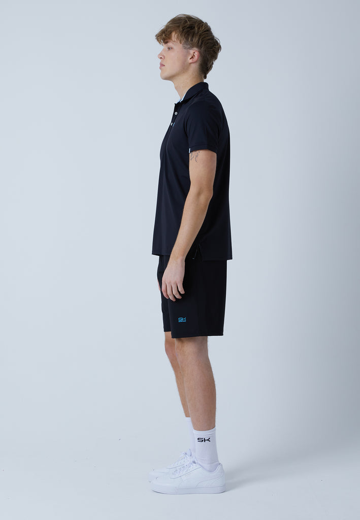 Jungen & Herren und Gender Tennis Poloshirt Herren & Jungen, schwarz von SPORTKIND