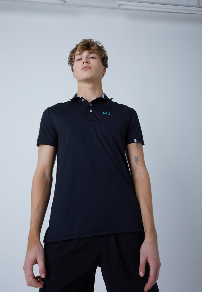 Jungen & Herren und Gender Tennis Poloshirt Herren & Jungen, schwarz von SPORTKIND