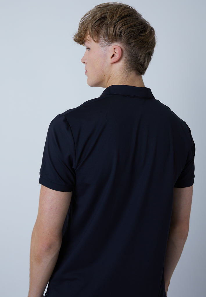 Jungen & Herren und Gender Tennis Poloshirt Herren & Jungen, schwarz von SPORTKIND