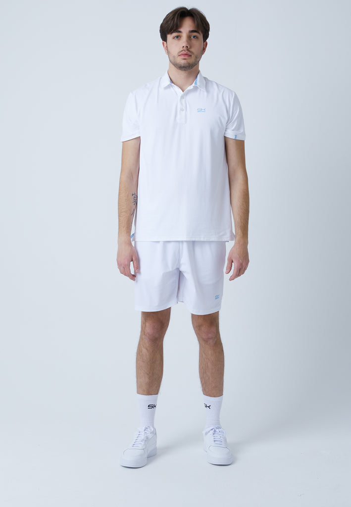 Jungen & Herren und Gender Tennis Poloshirt Herren & Jungen, weiß von SPORTKIND