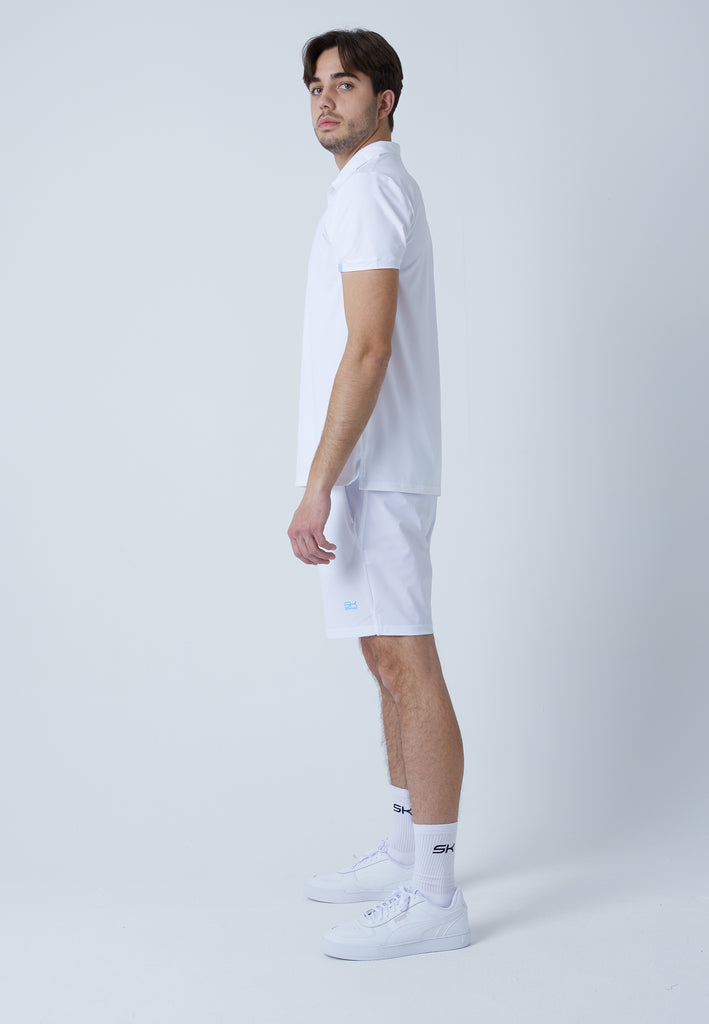 Jungen & Herren und Gender Tennis Poloshirt Herren & Jungen, weiß von SPORTKIND