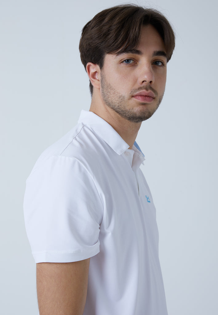 Jungen & Herren und Gender Tennis Poloshirt Herren & Jungen, weiß von SPORTKIND
