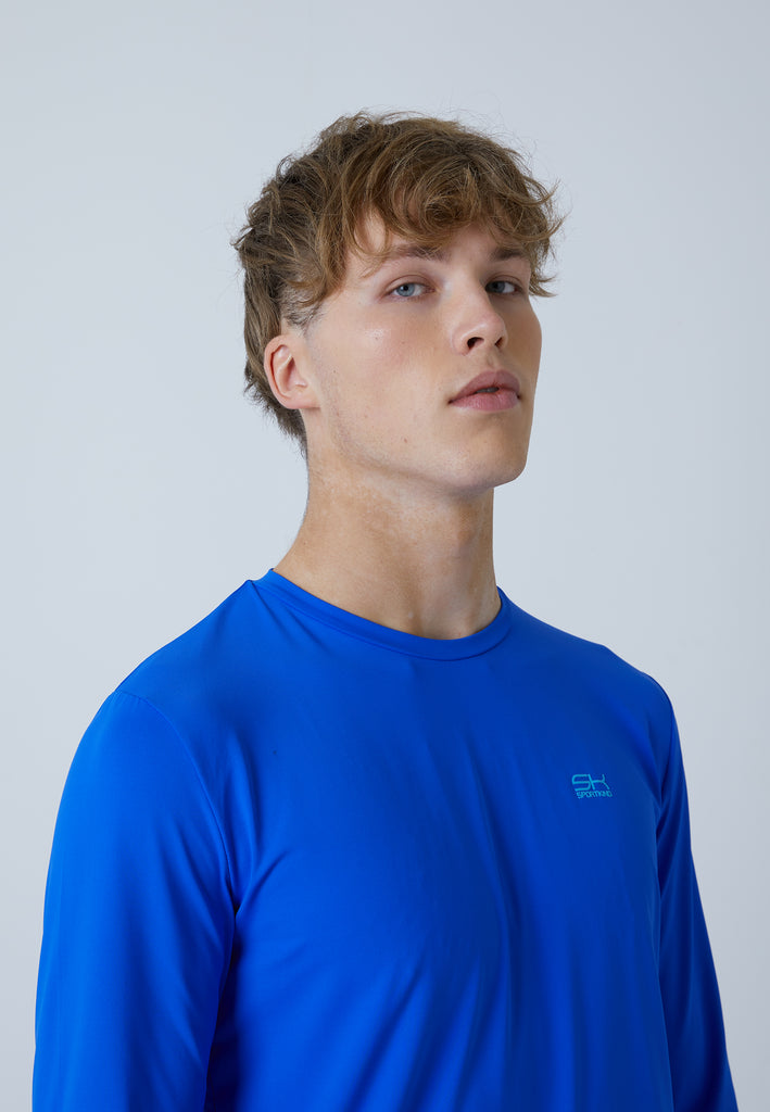 Jungen & Herren und Gender Tennis Rundhals Longsleeve Shirt, kobaltblau von SPORTKIND