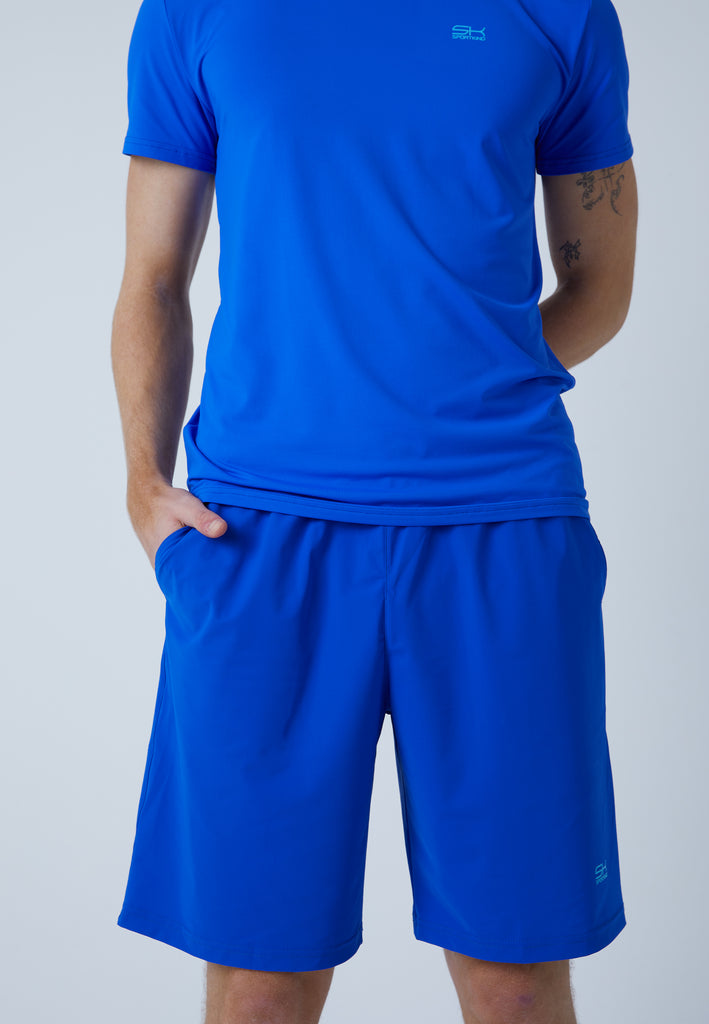 Jungen & Herren und Gender Tennis Shorts lang, kobaltblau von SPORTKIND
