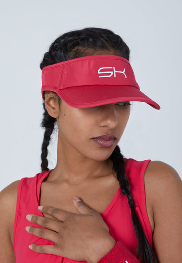 Unisex und Gender Tennis Sun Visor, pink von SPORTKIND