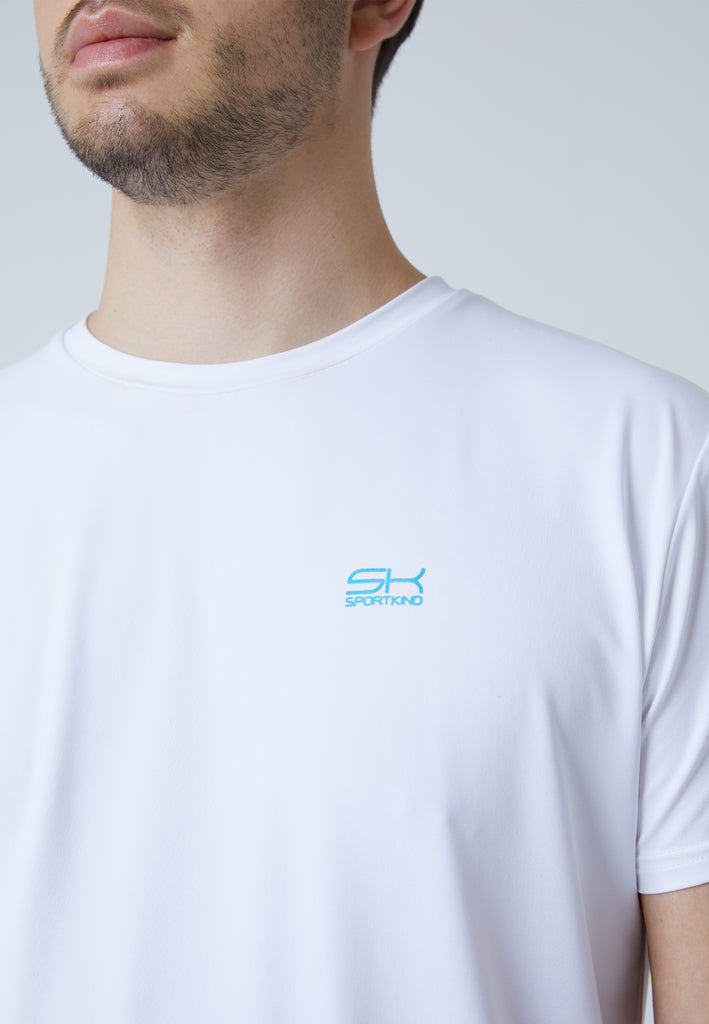 Jungen & Herren und Gender Tennis T-Shirt Rundhals, weiß von SPORTKIND