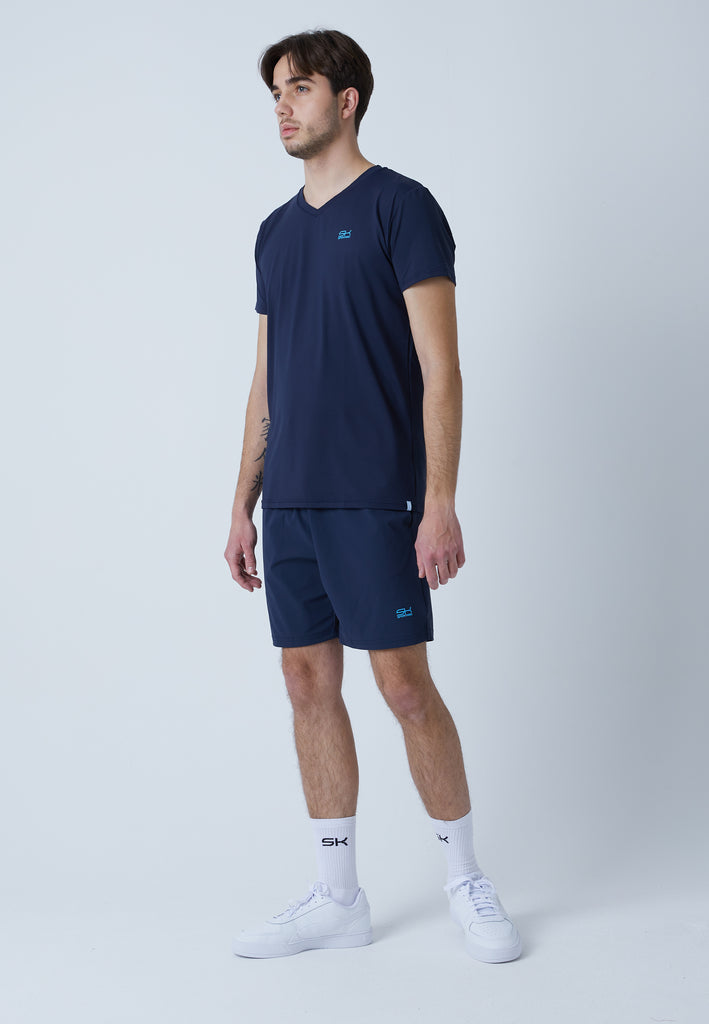 Jungen & Herren und Gender Tennis T-Shirt V-Ausschnitt Herren & Jungen, navy blau von SPORTKIND