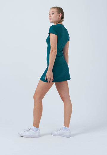 Mädchen & Damen und Gender Tennis T-Shirt V-Ausschnitt, petrol gruen von SPORTKIND