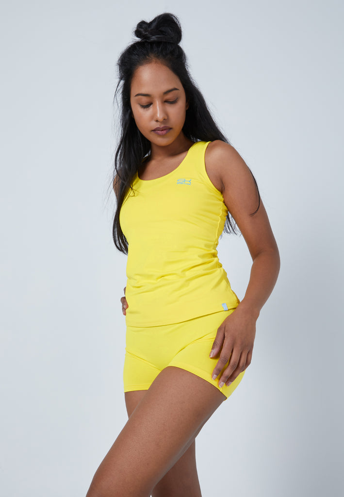 Mädchen & Damen und Gender Tennis Tanktop, gelb von SPORTKIND