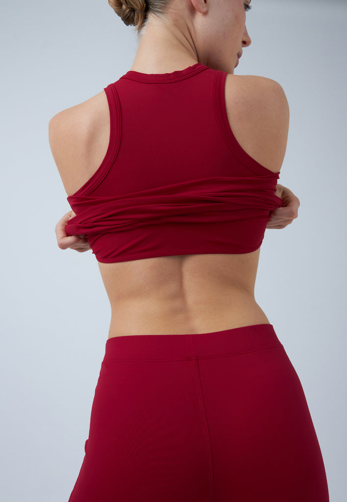 Mädchen & Damen und Gender Tennis Tanktop High Neck, bordeaux rot von SPORTKIND
