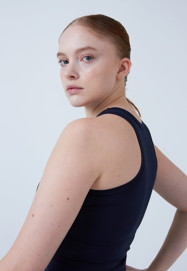 Mädchen & Damen und Gender Tennis Tanktop High Neck, navy blau von SPORTKIND