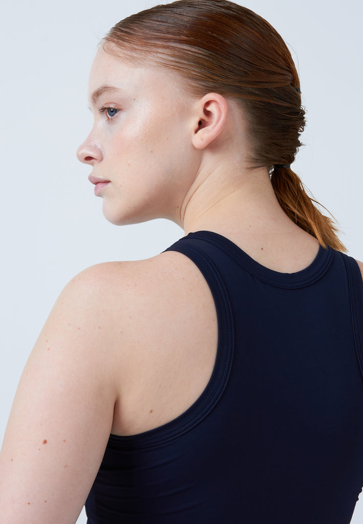 Mädchen & Damen und Gender Tennis Tanktop High Neck, navy blau von SPORTKIND