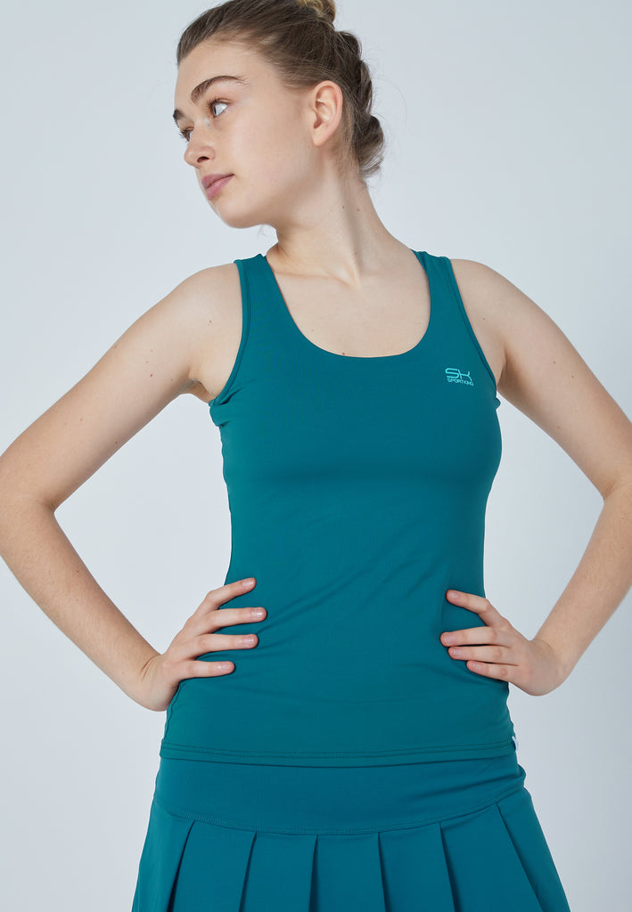 Mädchen & Damen und Gender Tennis Tanktop, petrol grün von SPORTKIND