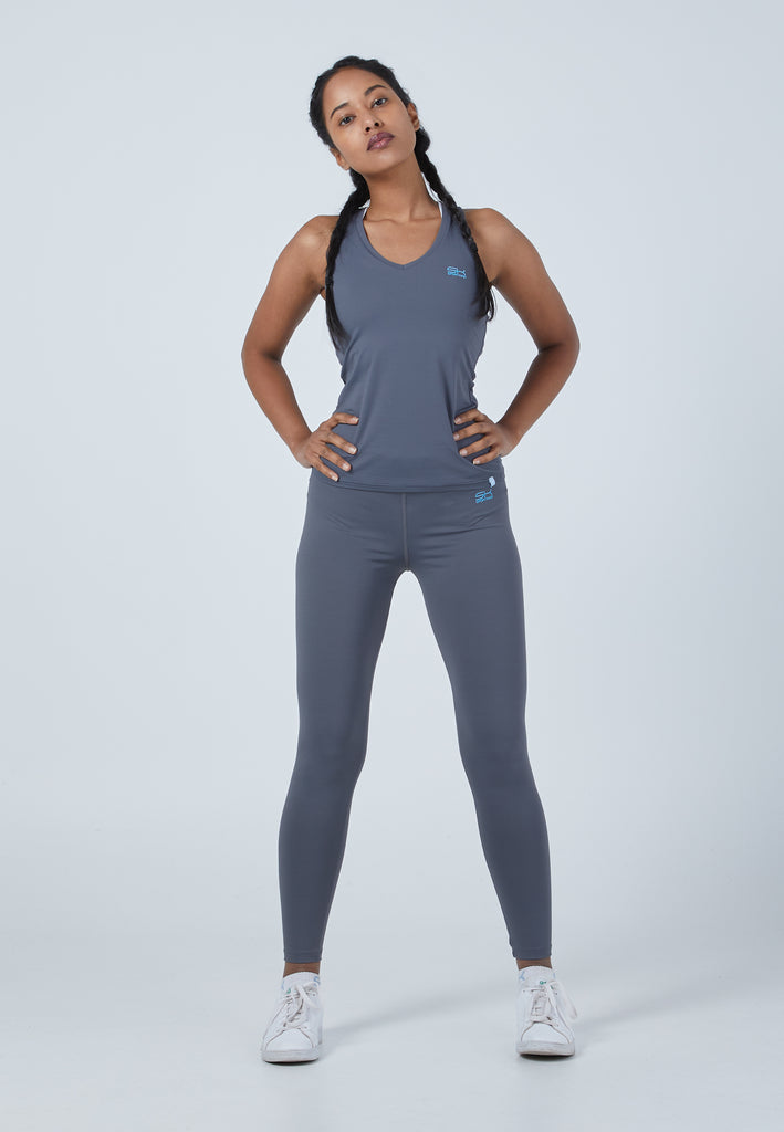 Mädchen & Damen und Gender Tennis Tanktop V-Neck, grau von SPORTKIND