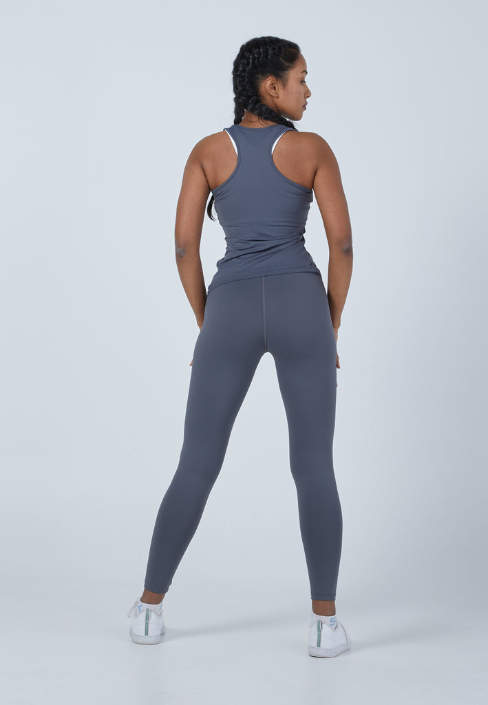 Mädchen & Damen und Gender Tennis Tanktop V-Neck, grau von SPORTKIND