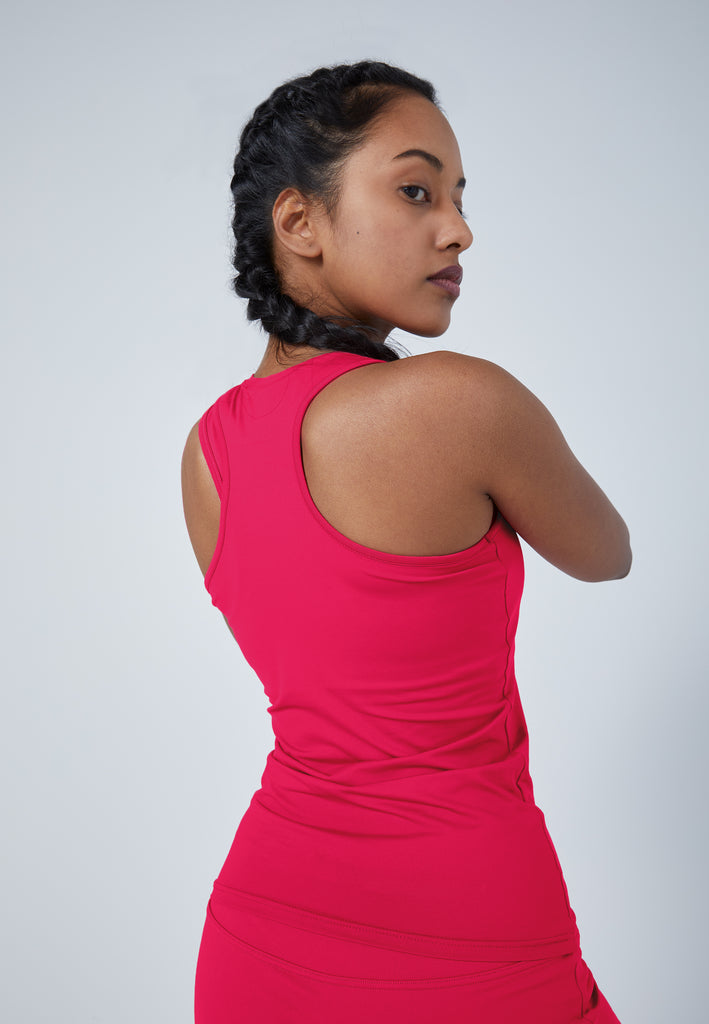 Mädchen & Damen und Gender Tennis Tanktop V-Neck, pink von SPORTKIND