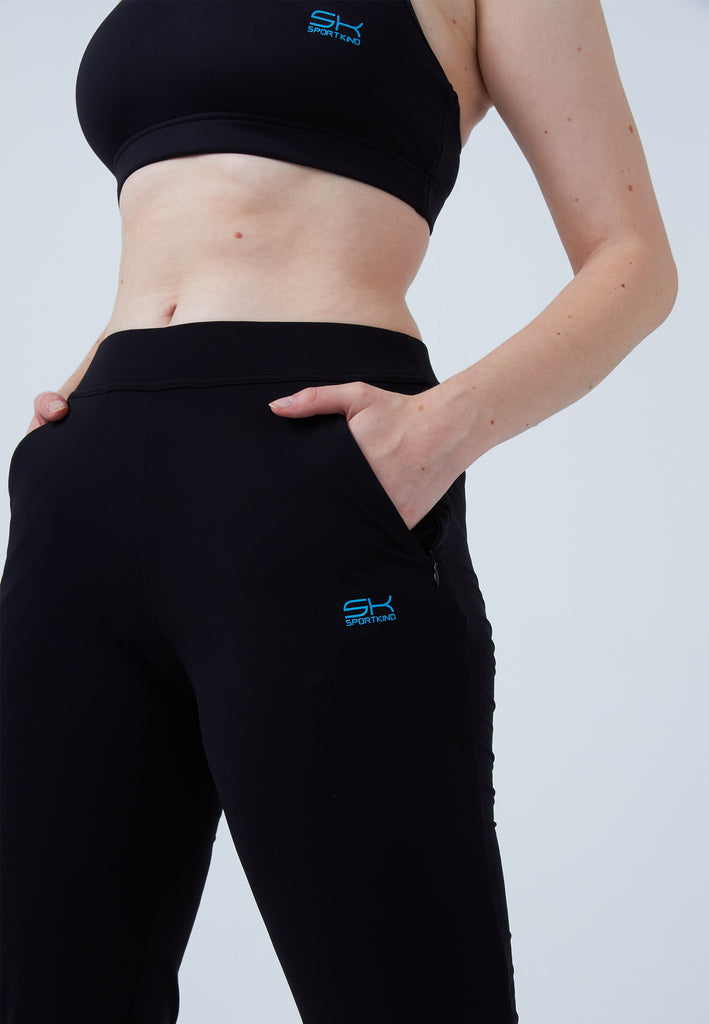 Mädchen & Damen und Gender Tennis Trainingshose lang, schwarz von SPORTKIND