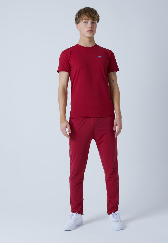 Jungen & Herren und Gender Tennis Trainingshose schmal, bordeaux rot von SPORTKIND