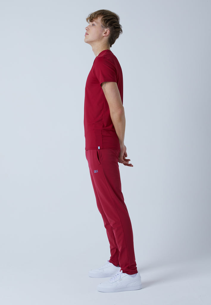 Jungen & Herren und Gender Tennis Trainingshose schmal, bordeaux rot von SPORTKIND