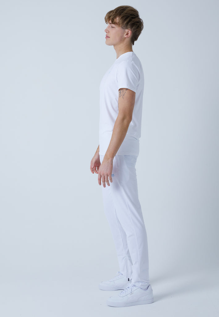 Jungen & Herren und Gender Tennis Trainingshose schmal, weiß von SPORTKIND