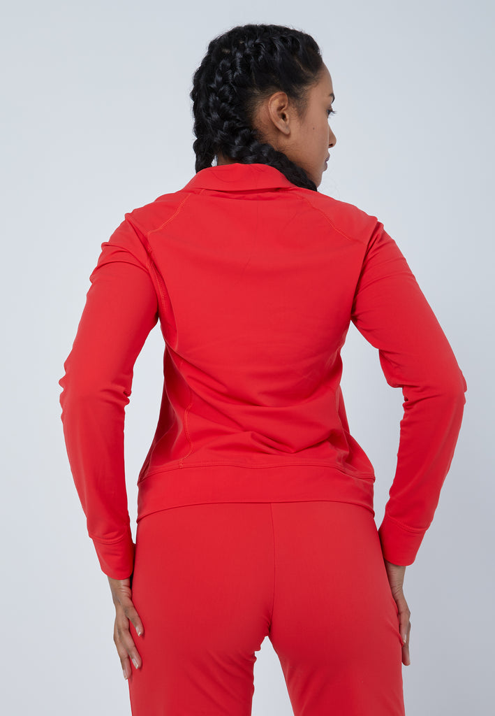 Mädchen & Damen und Gender Tennis Trainingsjacke, rot von SPORTKIND